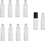 10 PCS Essential Oil Roller Bottles 10 Ml 1/3 Oz Refillable Roll On Bottles With