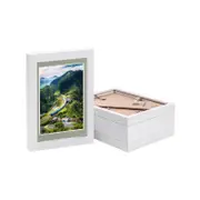 Nicola Spring Photo Frames with 4" x 6" Mount - 5" x 7" - White - Pack of 5