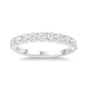 Bevilles Single Row Dress Ring with 1.00ct of Laboratory Grown Diamonds in Sterling Silver and