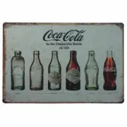 Coca Cola Coke Evolution Bottle Set Tin Sign Shed Garage Man Cave 30cmx20cm