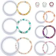 Syhood 9 Pieces Silicone Bracelet Mold and Ring Resin Casting Mold Set Round Epoxy Jewelry Mold for Jewelry DIY Crafts Making Supplies