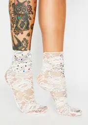 Prismatic Love Lace Socks