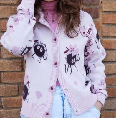 Studio Ghibli Soot Spirited Away Women's Cardigan Size Small