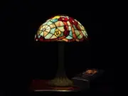 Stained glass lamp approx. 30x45cm (WxH) Indirect lighting Tabletop light stand