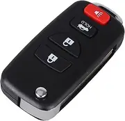 FLJKCT Remote Key Shell Case Folding Flip 4 Button Key Protective Shell,for Infiniti G35 I35 350Z for Nissan Sentra Altima Maxima