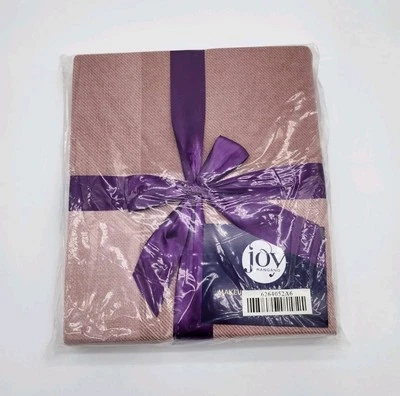 Joy Mangano Luxury Better Blanket Dusty Pink Cotton & Cashmere Reversible Throw