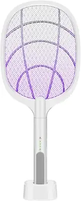 -Electric Bug Zapper Racket – High-Voltage Mosquito & Fly Swatter with USB Recha