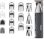 BaByliss Super-X Metal 15-in-1 Multi Trimmer with Magnetic Attachments and Charging Station, Anthracite, MT996E