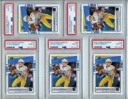 2020 Panini Donruss Football Justin Herbert Rookie x5 LOT- PSA 10 GEM MT- INVEST