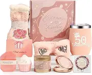 Happy Birthday Gifts for Women Friendship, Get Well Soon Gifts Baskets for Women, Self Care Package, Birthday Basket for Womens, Friends, Coworker Ideas
