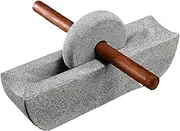 Folpus Rolling Mill Tea Powder Grinding Machine Easy to Use Multifunction Comfortable Grip Seasoning Mill Stone Mortar for Home Use