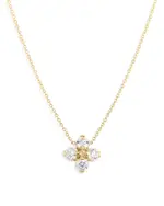 Roberto Coin 18K Yellow Gold Love in Verona Diamond Flower Pendant Necklace, 16-18