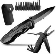 Pocket Knife 16-in-1 Multitools Folding Knife with Pliers Multi Tool Camping