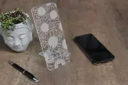 Perspex Clear Sunflower Desktop Phone Holder, iPhone Samsung
