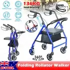 Rollator Walker Classic Lightweight Folding Mobility Walking Rollator Walker AU