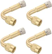 4 Pack Metal Tire Valve Stem Extension Rods for Car Rv Universal Fit Valve Extender Adapter