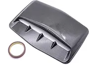 Front Hoop Scoop Bonnet Air Intake Vent Cover Compatible With Grille Inlet Trim Modification Engine Turbo Car Accessories Universal(Carbon Color)