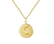 ANGORA 18K Gold Layered Crescent Moon Necklace
