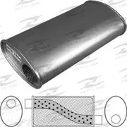 Redback Oval Sports Muffler SS 8x4" 14CC300 S/Thru 409 SS - STR7766-409