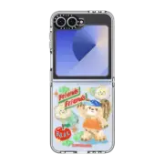 Galaxy Z Flip6 Clear Case SLOWCOASTER Friends Friends Pokori Phone Case