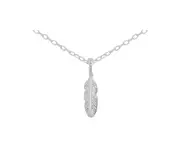 Sterling Silver Lucky Bird's Feather Necklace