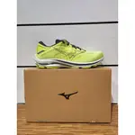 【清大億鴻】MIZUNO WAVE RIDER 25 男款慢跑鞋 4E超寬楦 綠色 - J1GC210415