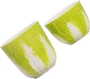 PAMINGONO Cabbage Pattern Tea Cup Set of 2 Delicate Ceramic Tea Cups Classic Chinese Design