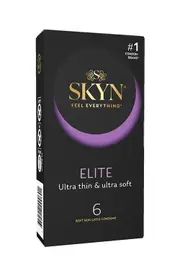 Skyn Elite 6 Pack Ultra Thin, Ultra Soft Non Latex Condoms