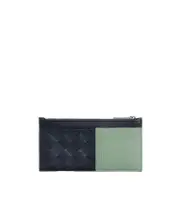 Intrecciato Long Zippered Card Case One size Black