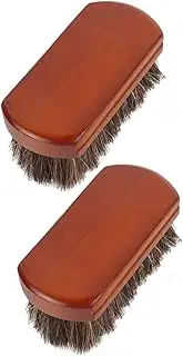 Healeved 2pcs Horse Hair Cleaning Brush Portable Shoe Polishing Applicator for Care Durable and Boot Scrubber for Cleaning and Dusting
