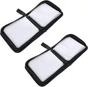 KICHOUSE 2pcs CD Holder Pouch Capacity DVD Storage Wallet for Car Home Zipper Case for Discs Lightweight Portable Protects from Damp Scratches