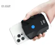 2D Bluetooth Barcode Scanner Portable Back Clip Scanners Wireless 1D QR Reader