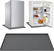 Mini Silicone Fridge Mat, with Raised Edge Fridge Spill Mat Silicone Refrigerator Mat 60 x 60 cm, Non Slip Fridge Drip Mats for Kitchen Under Washing Machine Pad Under Mini Refrigerator Freezer Grey