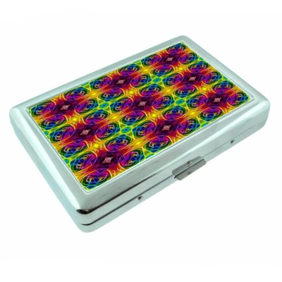 Fractal Em1 Silver Metal Cigarette Case RFID Protection Wallet