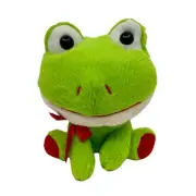 Plush Frog Stuffed Animal 6 inch Red Bow Christmas Gift Easter Toy Boys Girls