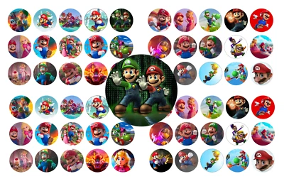 60 Precut 1" Mao Gaming Bottle Cap Images A, New, Free Shipping set 2!