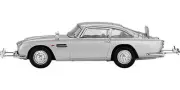 Aston Martin DB5 RHD Birch Silver 007 James Bond Goldfinger 1964 Limited 1/64