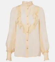 [Valentino] Valentino Silk chiffon blouse AU 10 beige