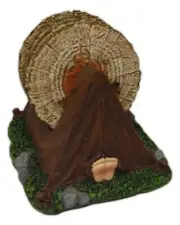 Camping TENT & CAMPFIRE Coasters & Holder Set, by Wilcor