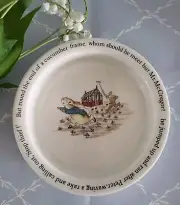 Vintage Wedgwood Peter Rabbit Beatrix Potter Child's Dish Porridge Bowl England
