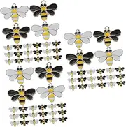 [SHINEOFI] 3sets Honeycomb Bee Charms Alloy Pendant for Bracelet Bee Jewelry Decorations 20pcs*3