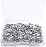 100Pc 12Mm Split Key Rings, Small Metal Keychain Connectors Bulk for DIY Craft