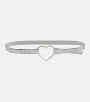[Blumarine] Blumarine Heart crystal-embellished belt Inch 33.5 silver