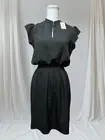New Juicy Couture Medium Dress cap sleeve Gossip Girl Pitch Black Elastic Waist