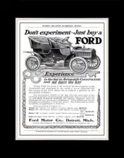 1905 Model F Side Entrance Tonneau - Matted for 11x14 Frame