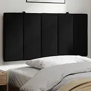 Headboard Cushion Black Velvet 107 cm - Soft Upholstered Headboards, Queen, Wall Mounted Head, Bed Frame, Size, Adjustable, Board, Cama