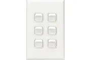 HPM Excel 6 Gang Light Switch | XL770/6WE