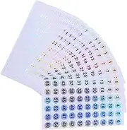 NOLITOY 50pcs Multi-use Number Sticker Numbered Labels Small Number Stickers Number Index Stickers Number Labels Mailbox Numbers for Clock Numbers Labels Round Storage Stickers Round