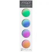 Three By Three Snap! Super Strong Magnets Iridescent 4 Pack