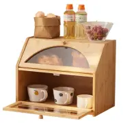 Bread Box for Kitchen Bread Storage And Organizer Farmhouse Countertop Bread ...